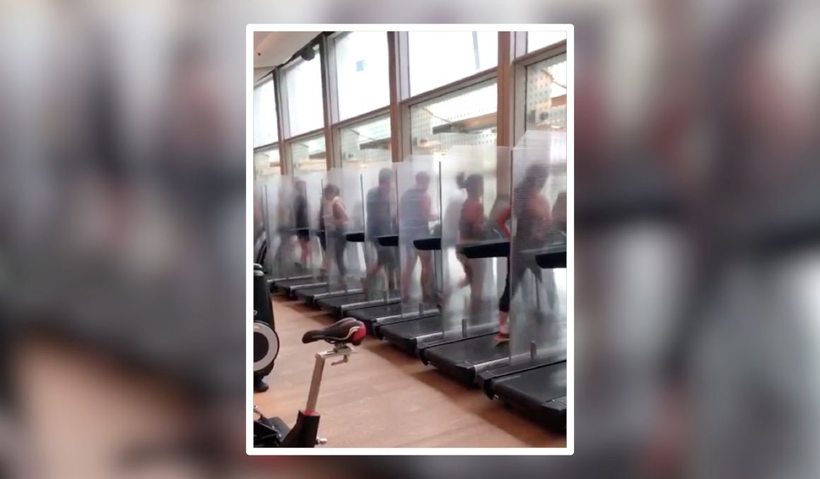 Así han vuelto a abrir los gimnasios en Hong Kong.