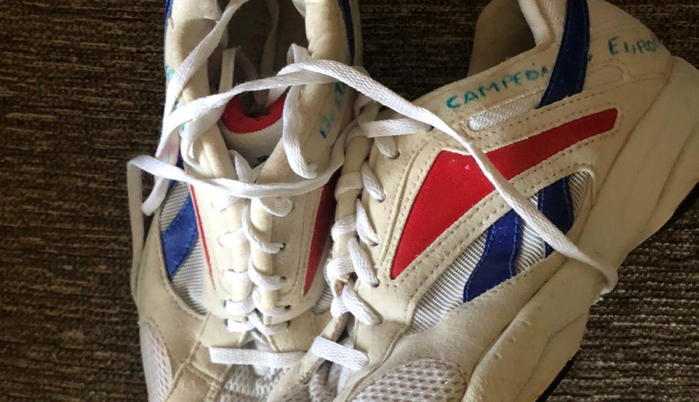 Calzado para triunfar: las Reebok Inferno fueron el arma de Martín Fiz. Calzado para triunfar: las Reebok Inferno fueron el arma de Martín Fiz.
