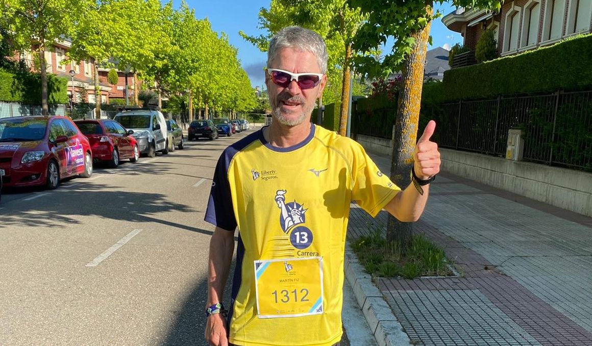 Martín Fiz fue uno de los 3.000 participantes de la Carrera Liberty Virtual.