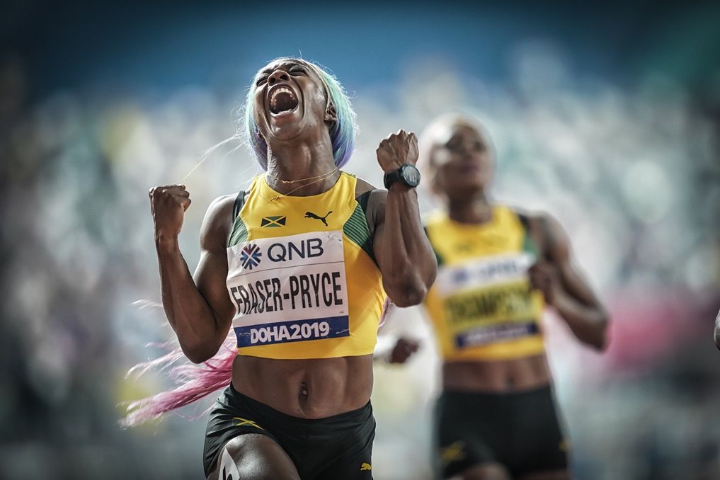 Shelly-Ann Fraser-Price, segunda mejor marca de la historia en 100m. Foto: Félix Sánchez.