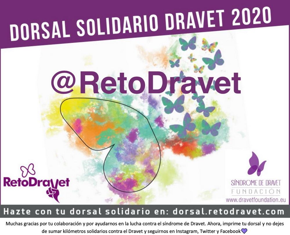 Así es el dorsal solidario del Reto Dravet