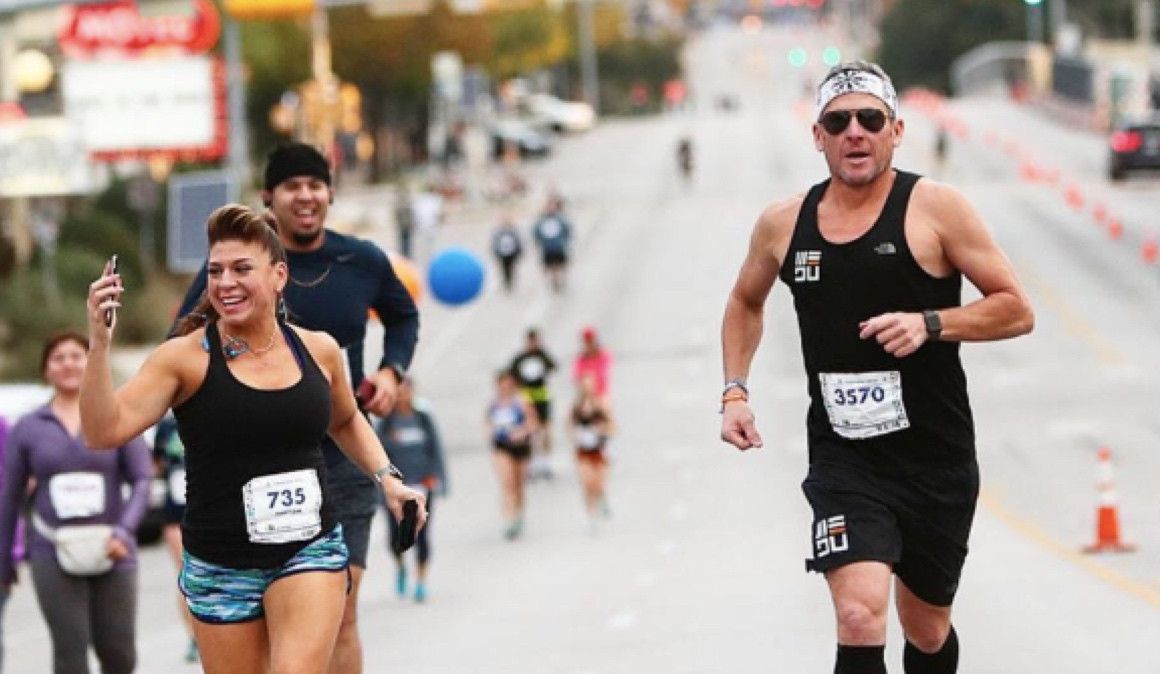 Lance Armstrong durante el Maratón de Austin 2019 | IG Lance Armstrong
