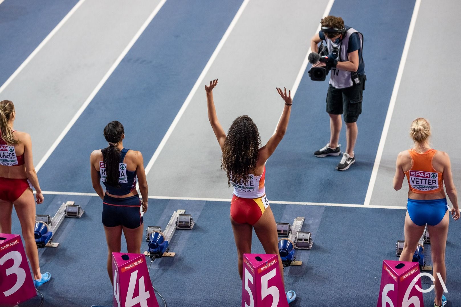 Una imagen de María Vicente en el Campeonato de Europa de Glasgow 2019. Foto: Sportmedia.