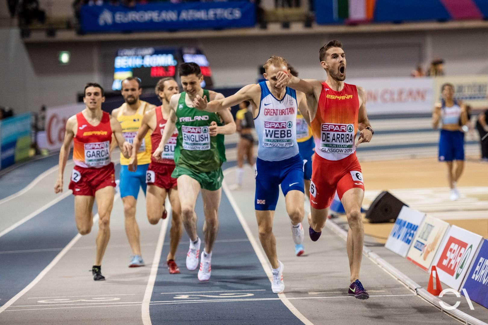 Una imagen de Álvaro de Arriba en el último Campeonato de Europa en Pista Cubierta. Foto: Sportmedia.