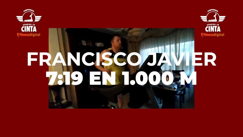 Francisco Javier Ortega es uno de los participantes en el Campeonato de Running en cinta fitnessdigital