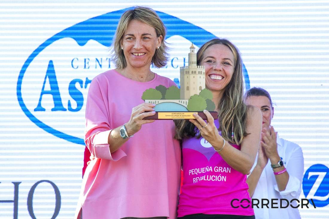 El podio de la Carrera de la Mujer de Sevilla 2019-1
