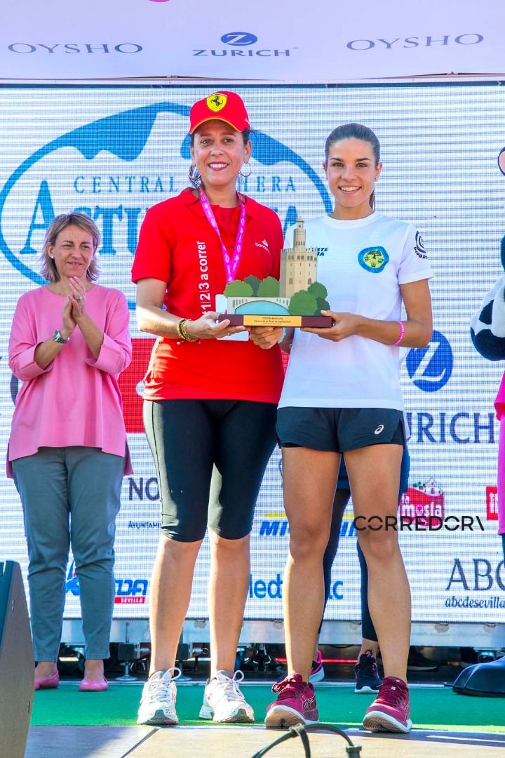 El podio de la Carrera de la Mujer de Sevilla 2019-1
