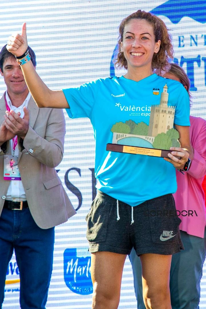 El podio de la Carrera de la Mujer de Sevilla 2019-1