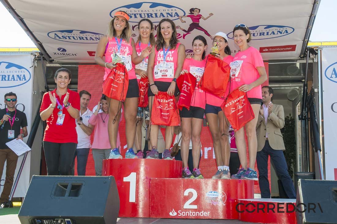 El podio de la Carrera de la Mujer de Sevilla 2019-2
