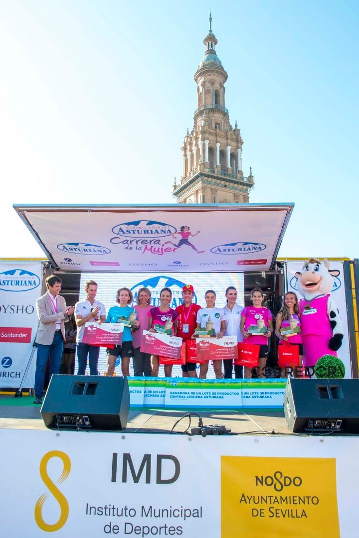 El podio de la Carrera de la Mujer de Sevilla 2019-1