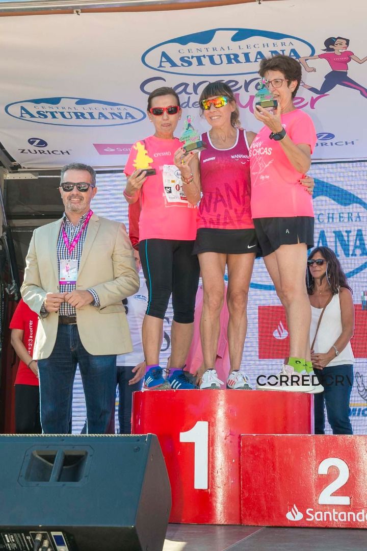 El podio de la Carrera de la Mujer de Sevilla 2019-2