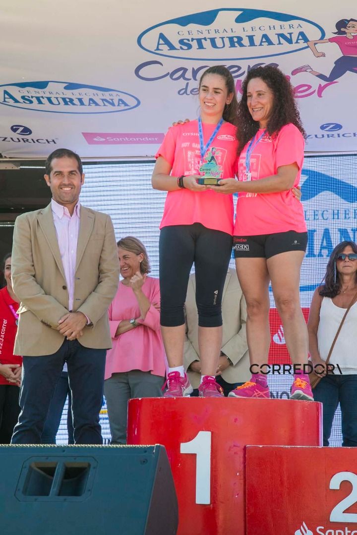 El podio de la Carrera de la Mujer de Sevilla 2019-2