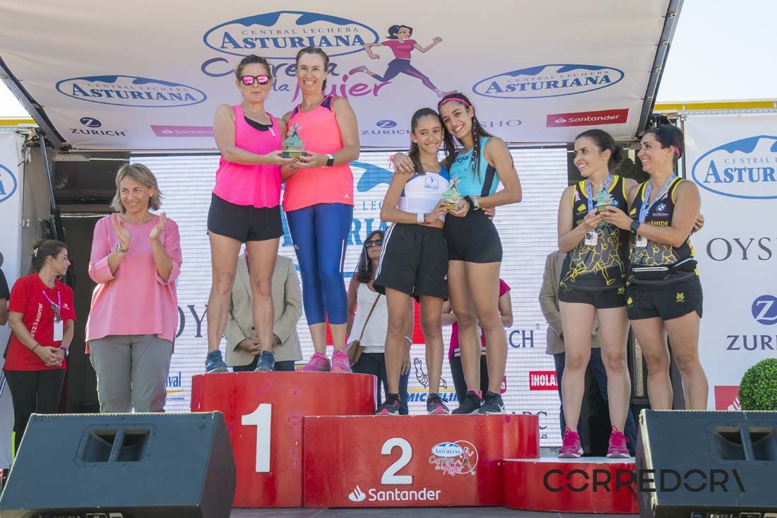 El podio de la Carrera de la Mujer de Sevilla 2019-2