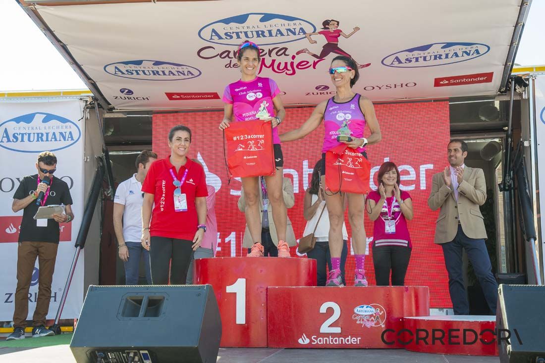 El podio de la Carrera de la Mujer de Sevilla 2019-2