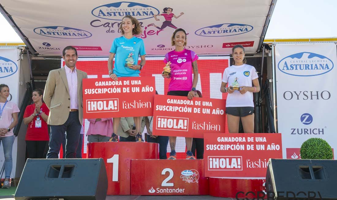 El podio de la Carrera de la Mujer de Sevilla 2019-2