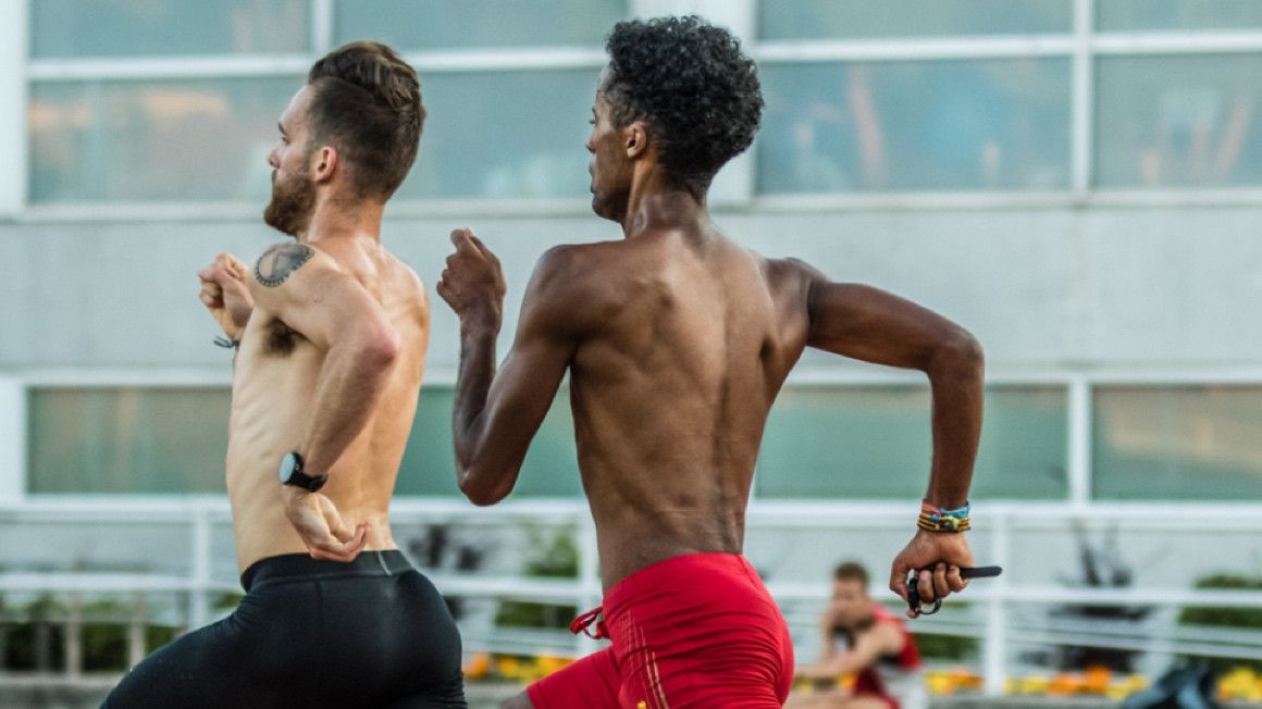 Tariku Novales y Sebas Martos durante un entrenamiento de velocidad | Sportmedia
