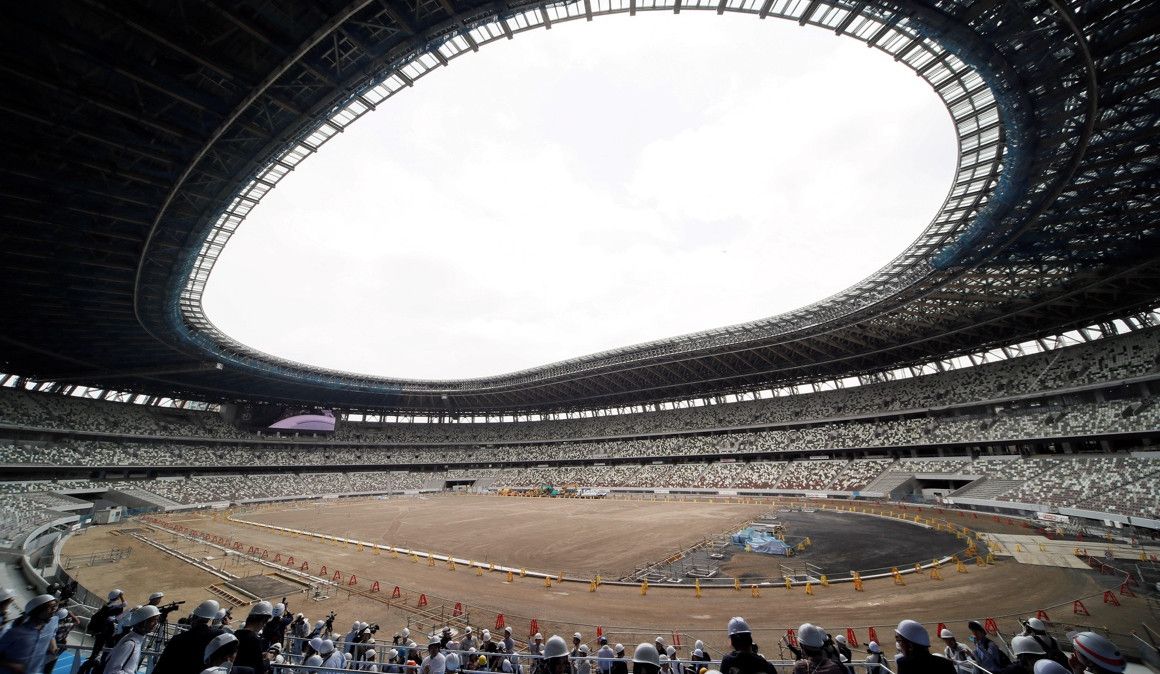 Así evoluciona la construcción del Estadio Olímpico de Tokio