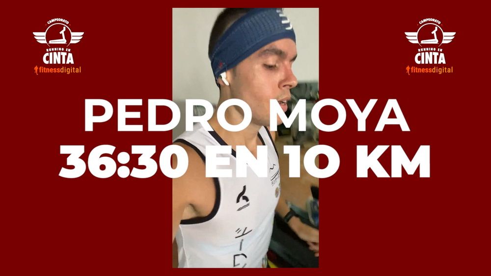 Pedro Moya corre en 36 minutos y 30 segundos los 10 km en cinta