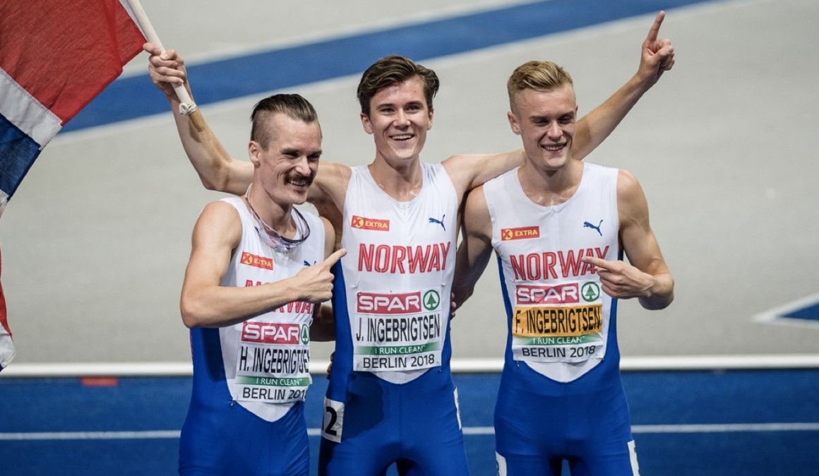 Los hermanos Ingebrigtsen en el Campeonato de Europa de Berlín. Foto: Sportmedia