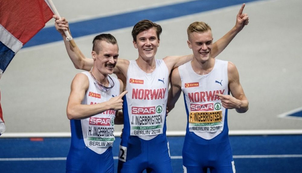 Los hermanos Ingebrigtsen en el Campeonato de Europa de Berlín. Foto: Sportmedia