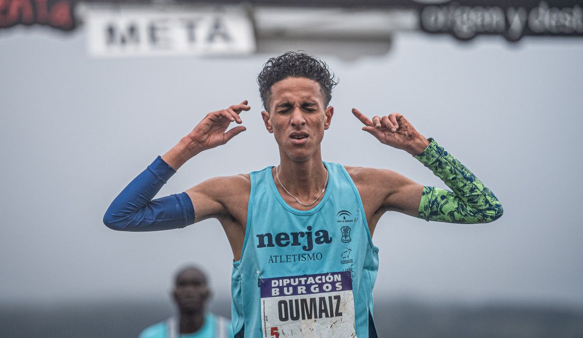 Ouassim Oumaiz en la línea de meta del Cross de Atapuerca | Sportmedia