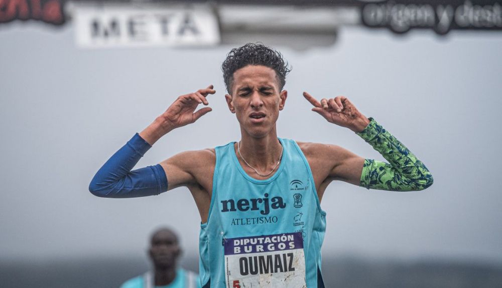 Ouassim Oumaiz en la línea de meta del Cross de Atapuerca | Sportmedia