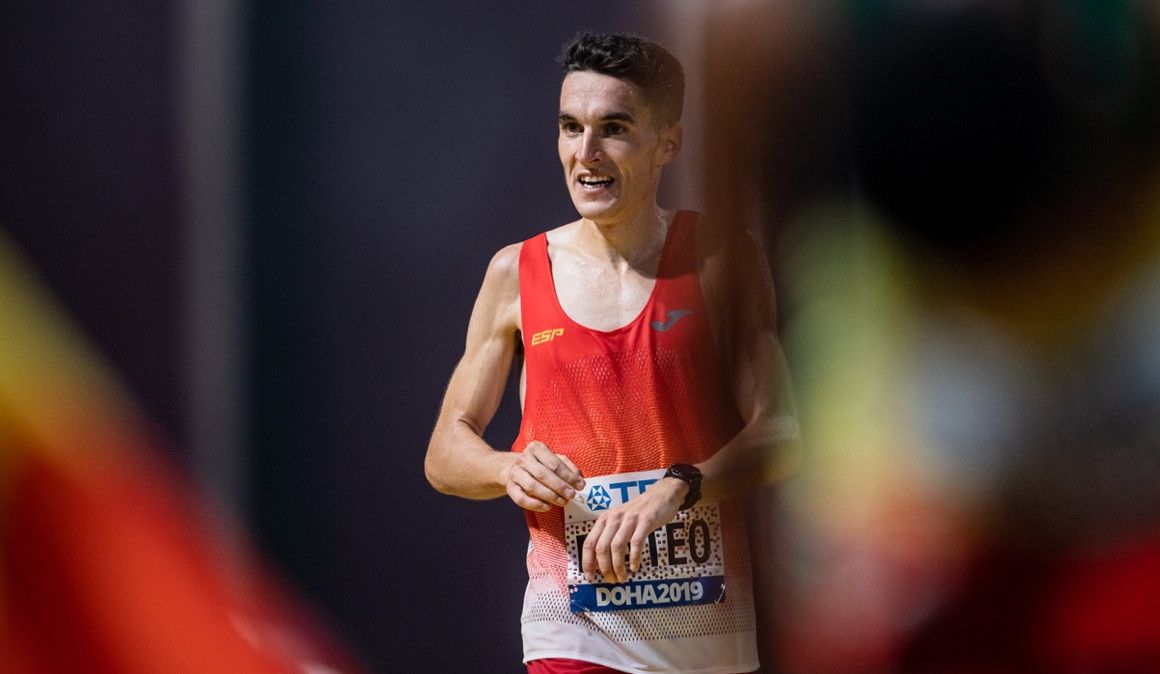 Dani Mateo en la meta del Campeonato del Mundo de Doha | Sportmedia