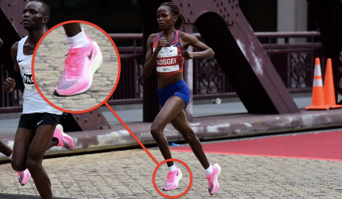 Brigid Kosgei durante el Maratón en Chicago 2019 | IAAF