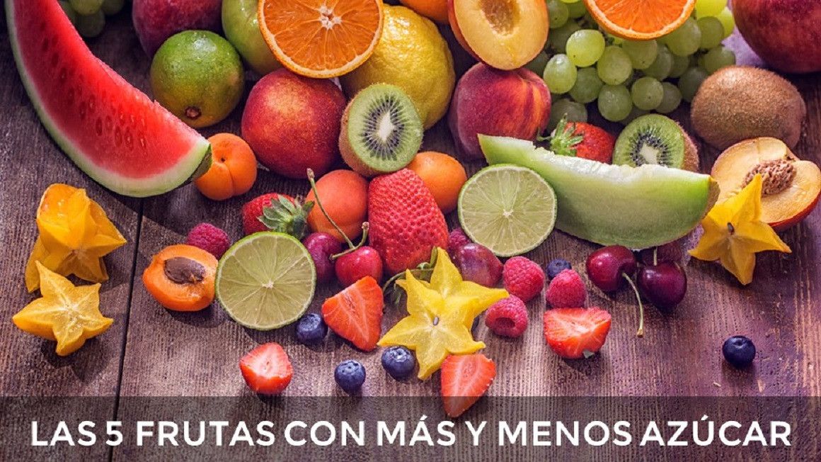 Las 5 frutas con más y menos azúcar