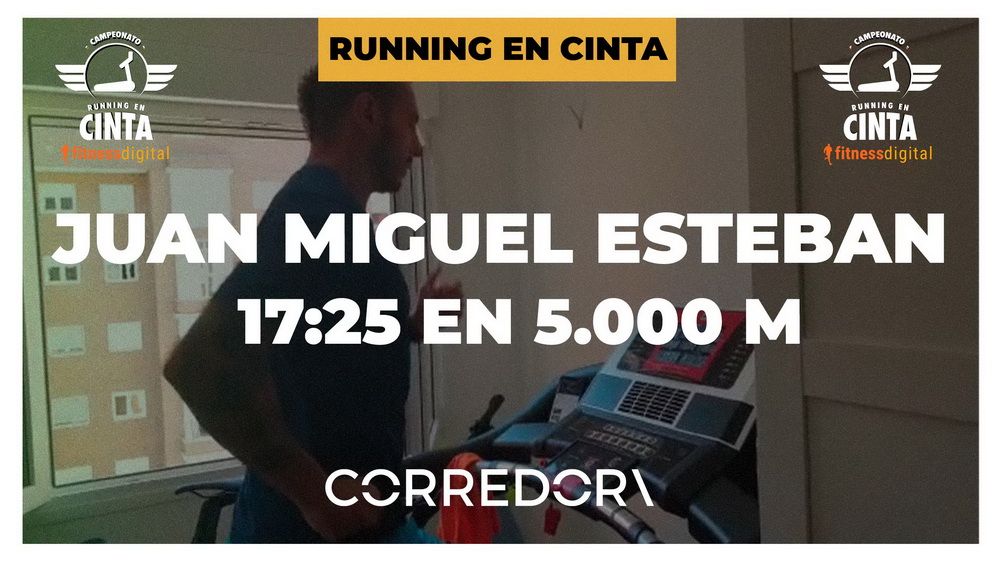 Juanmi Esteban ha logrado correr en 17 minutos y 25 segundos los 5.000 metros en cinta