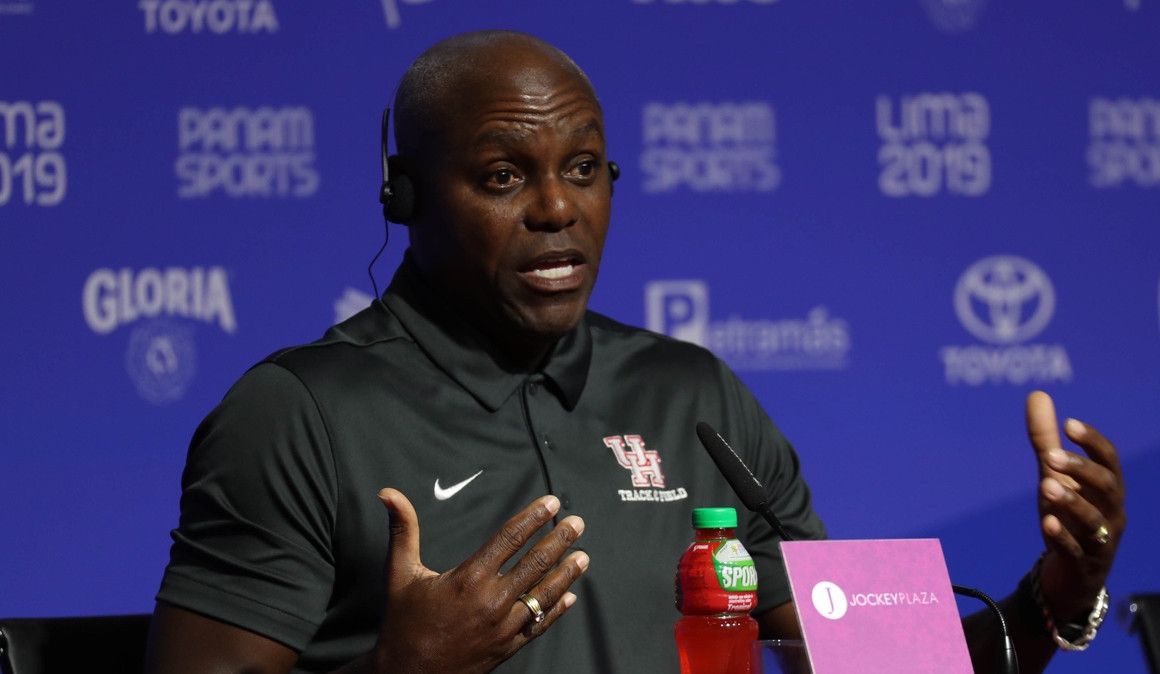 Carl Lewis en la rueda de prensa de los Juegos Panamericanos de Lima | EFE