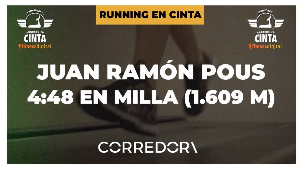 Juanra Pous ha corrido una milla en cinta en 4 minutos y 48 segundos