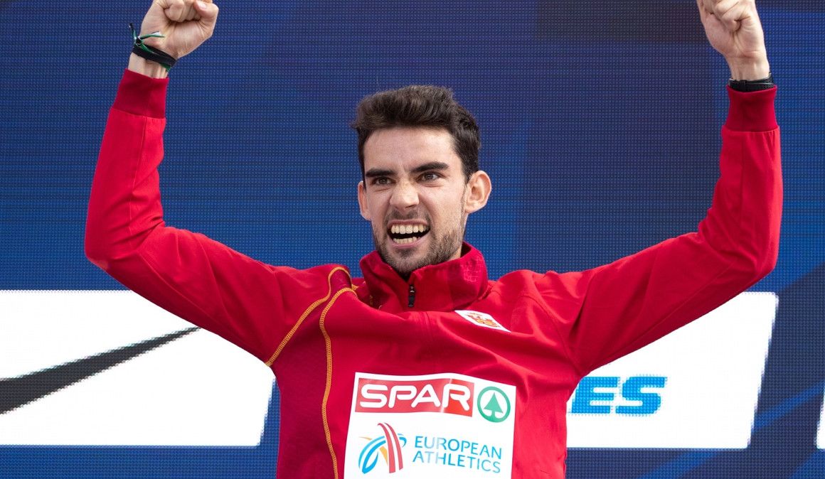 Álvaro Martín en el pódium del Campeonato de Europa de Berlín | EFE