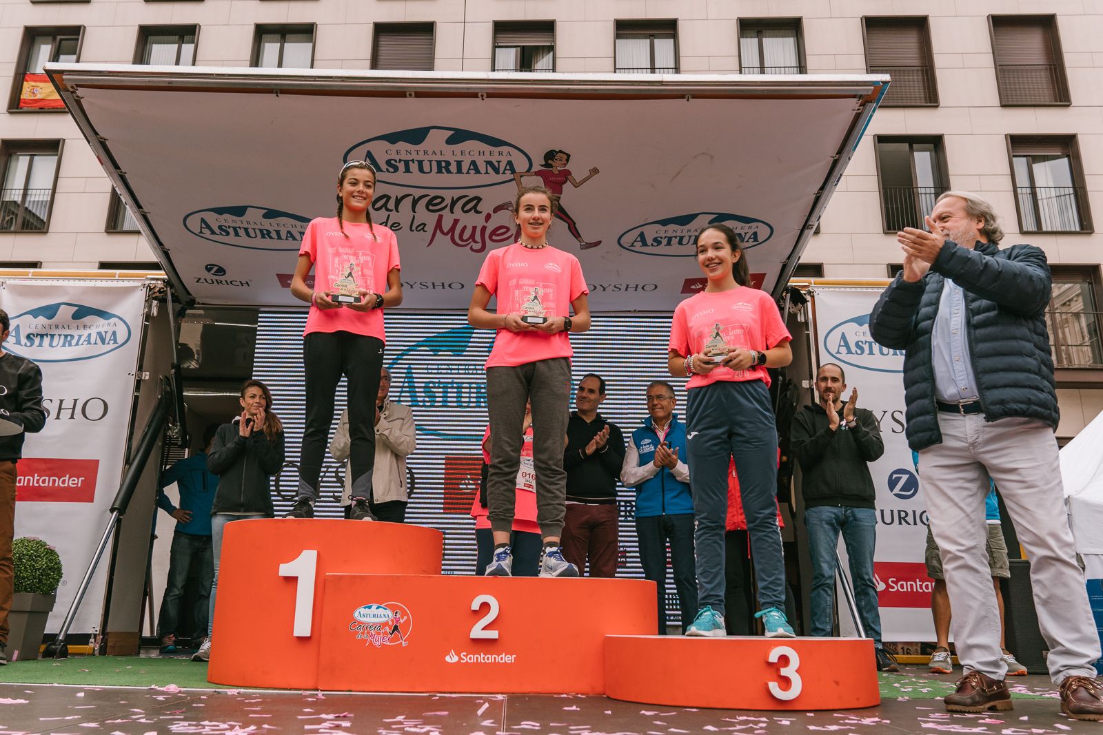 Podium de la Carrera de la Mujer de Zaragoza 