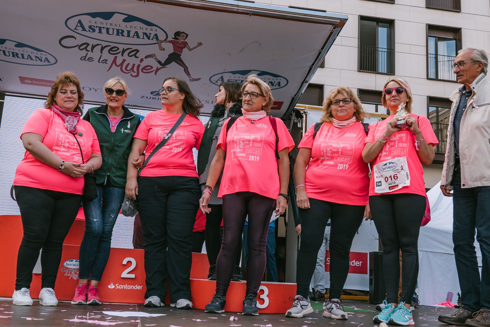 Podium de la Carrera de la Mujer de Zaragoza 