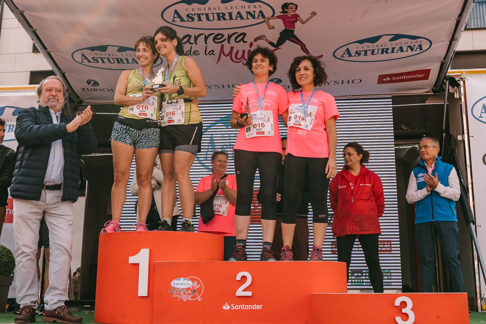 Podium de la Carrera de la Mujer de Zaragoza 