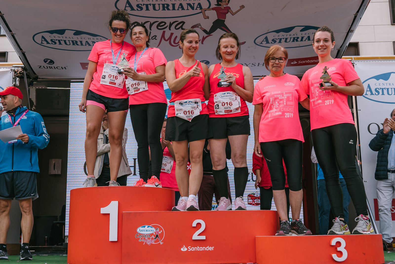 Podium de la Carrera de la Mujer de Zaragoza 
