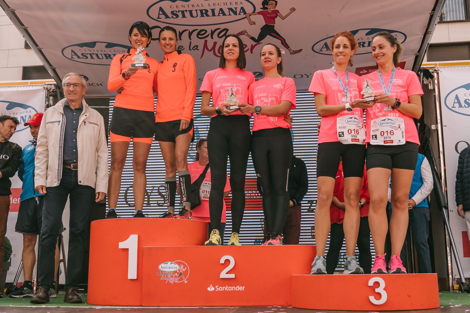 Podium de la Carrera de la Mujer de Zaragoza 