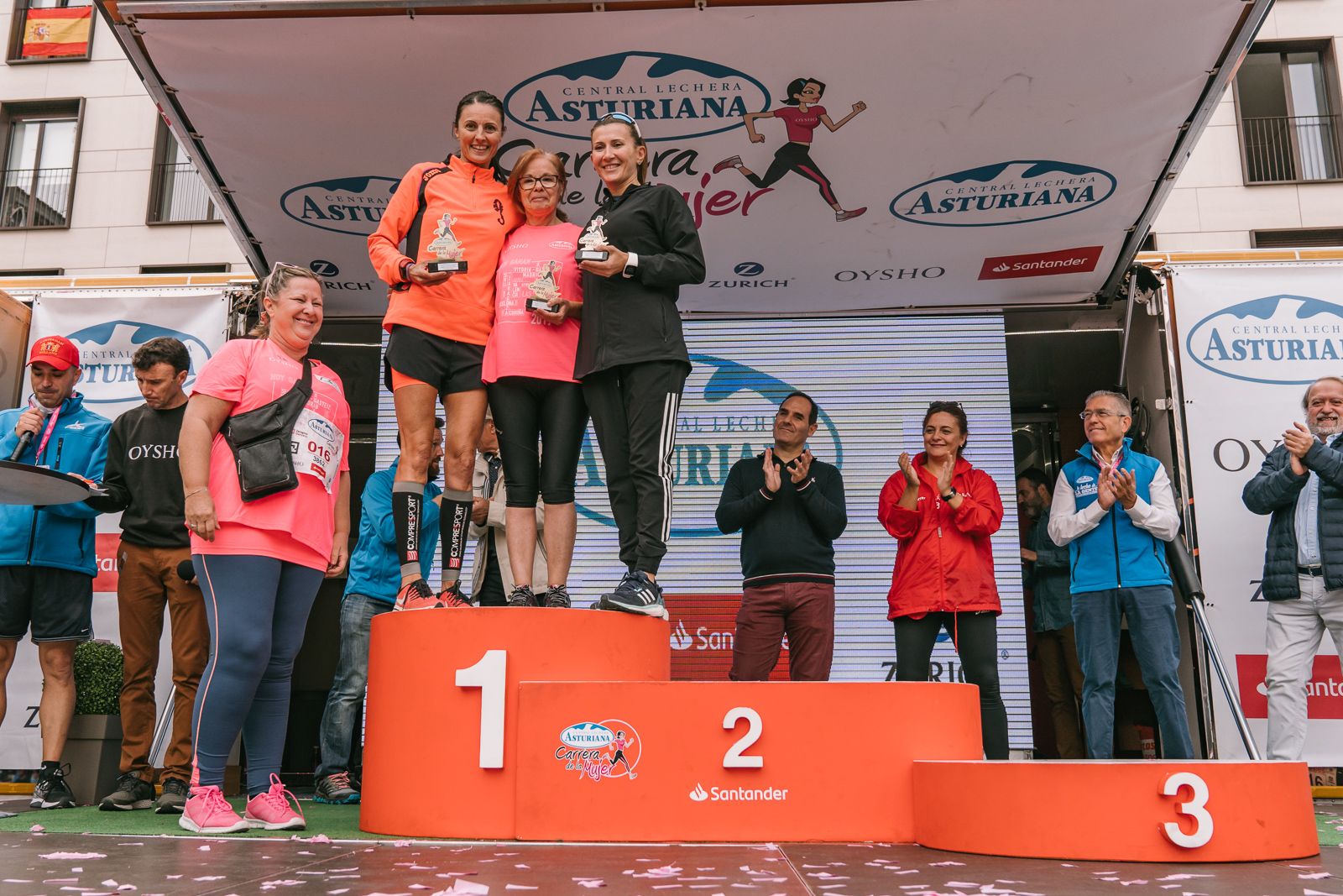 Podium de la Carrera de la Mujer de Zaragoza 