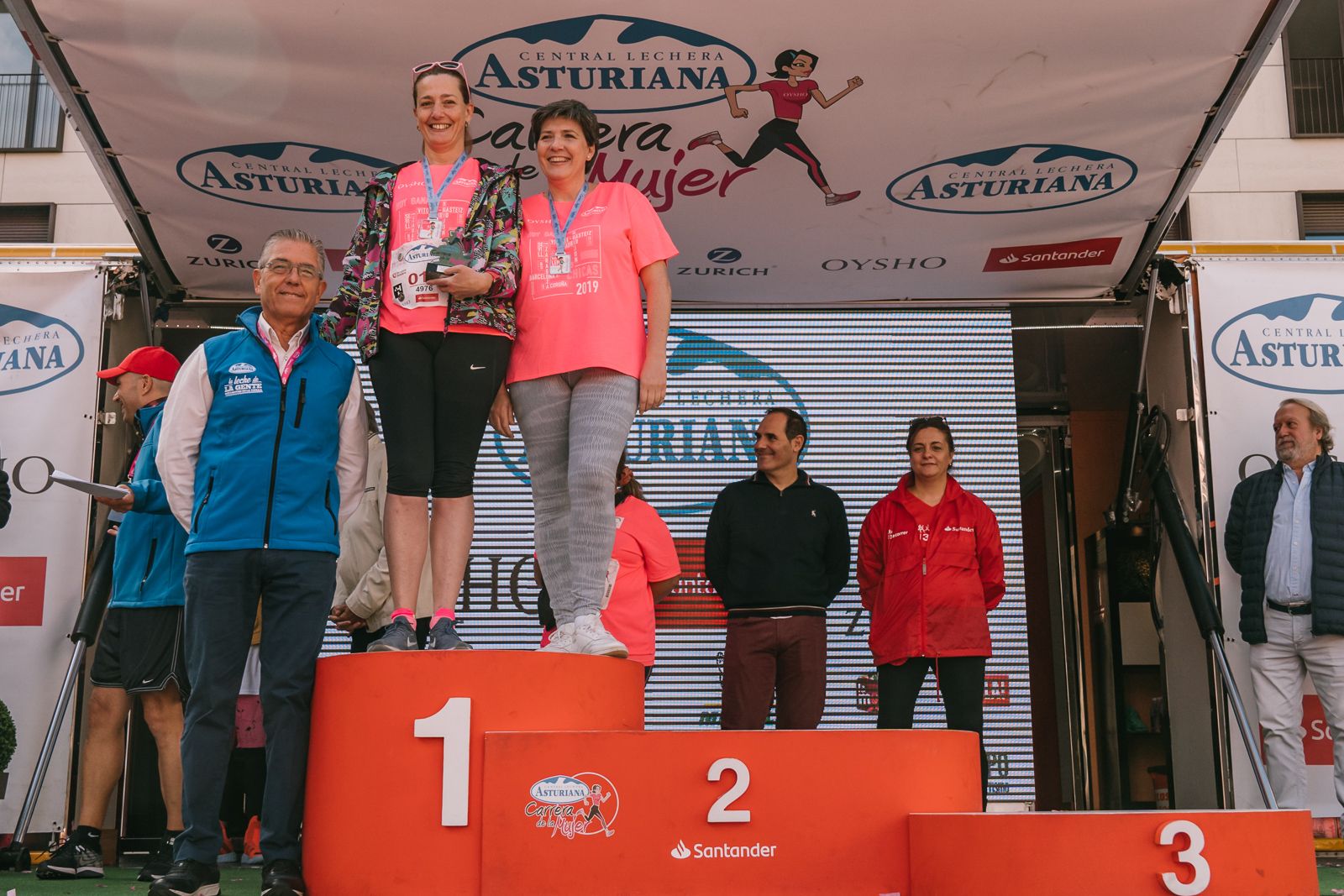 Podium de la Carrera de la Mujer de Zaragoza 