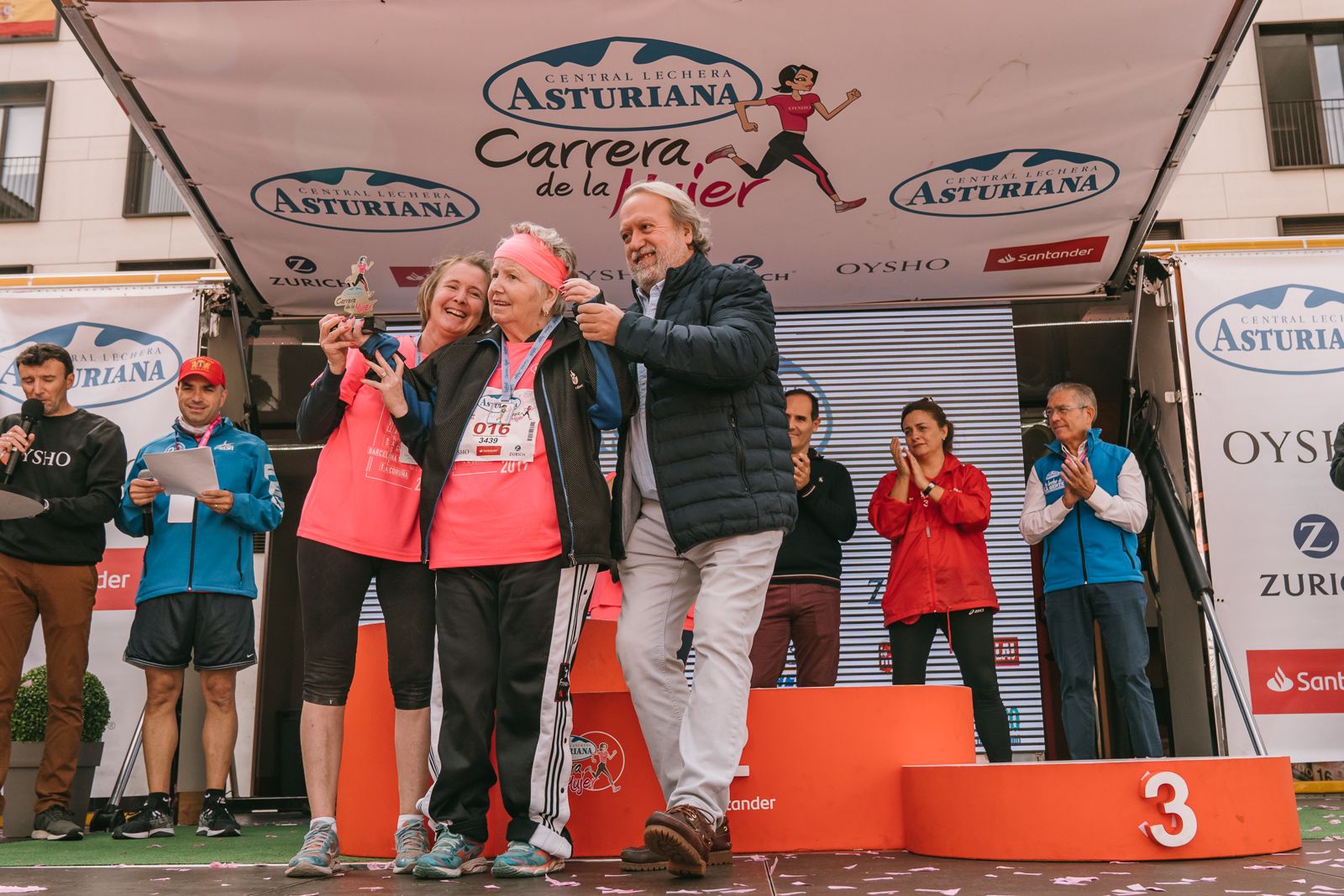 Podium de la Carrera de la Mujer de Zaragoza 