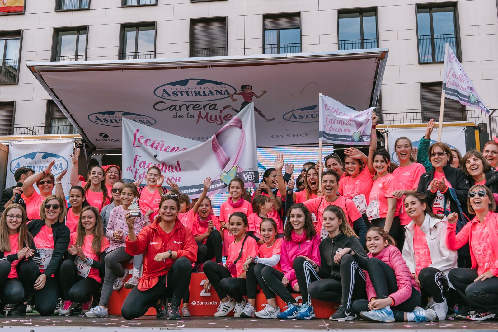 Podium de la Carrera de la Mujer de Zaragoza 