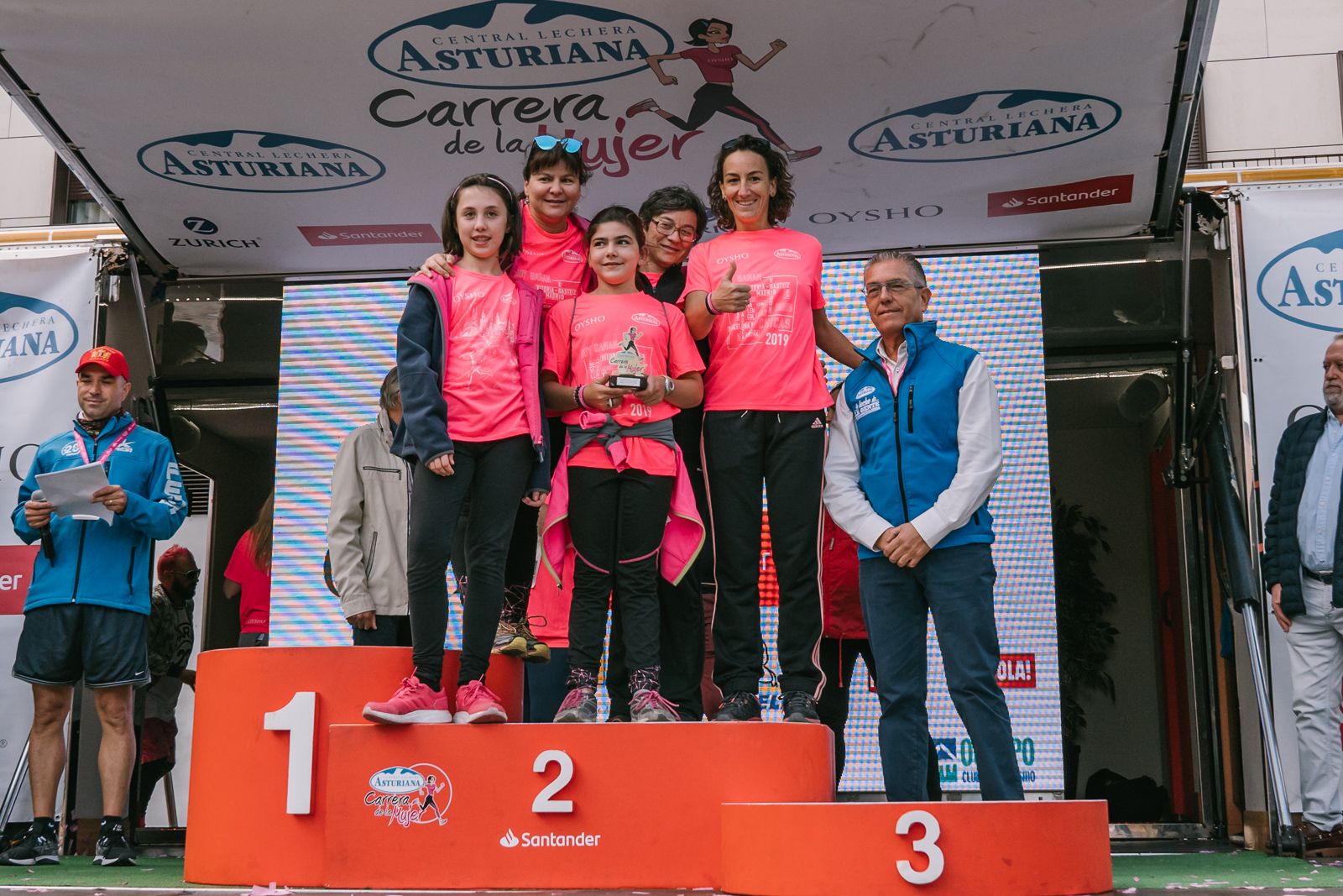 Podium de la Carrera de la Mujer de Zaragoza 