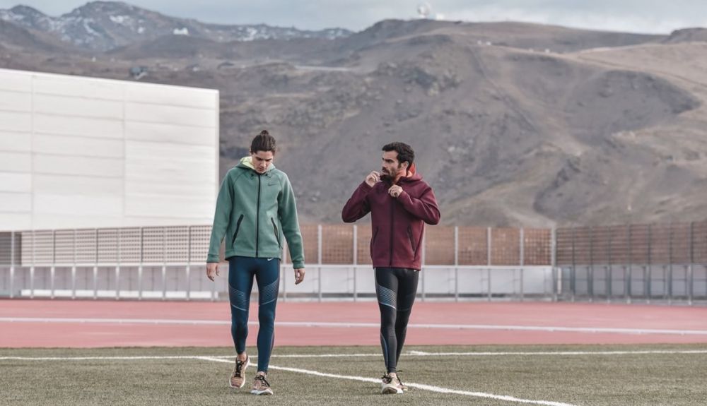 Rober Alaiz y Kevin López en Sierra Nevada. Foto: Sportmedia