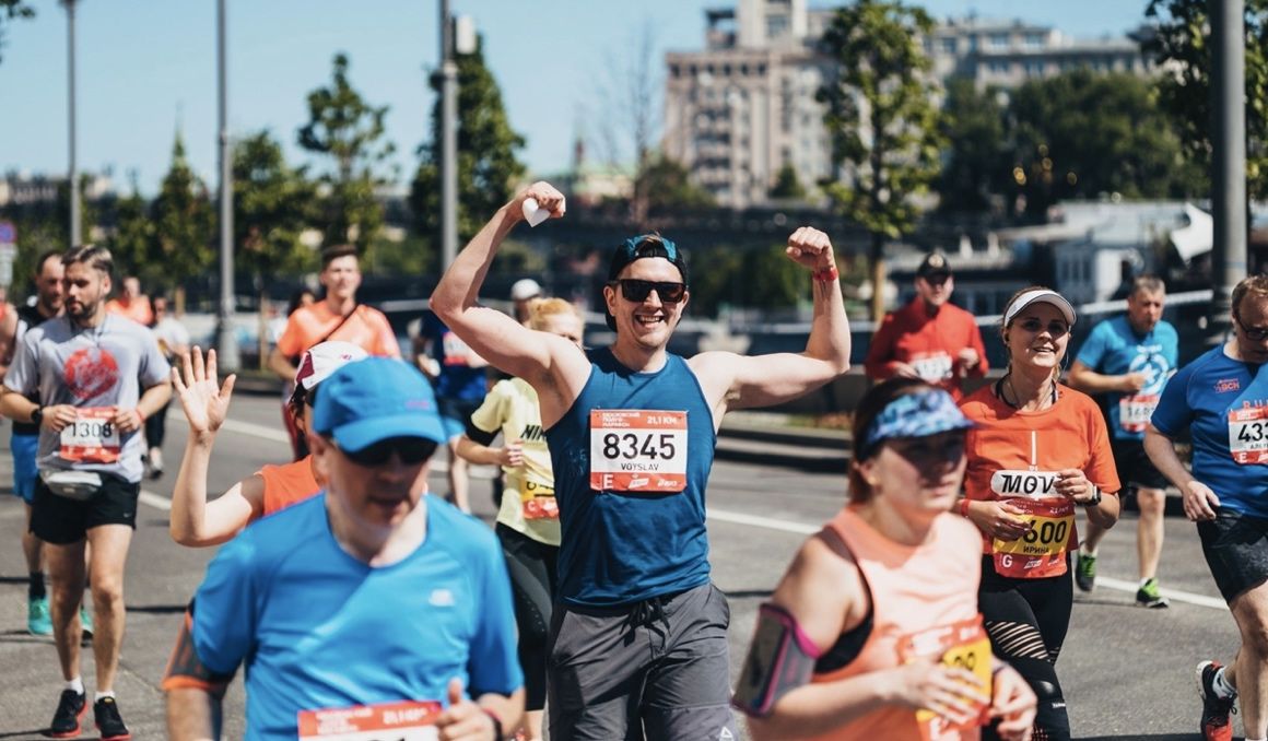 Más de 9.000 corredores participaron en el medio maratón de Moscú. Foto: Organización.