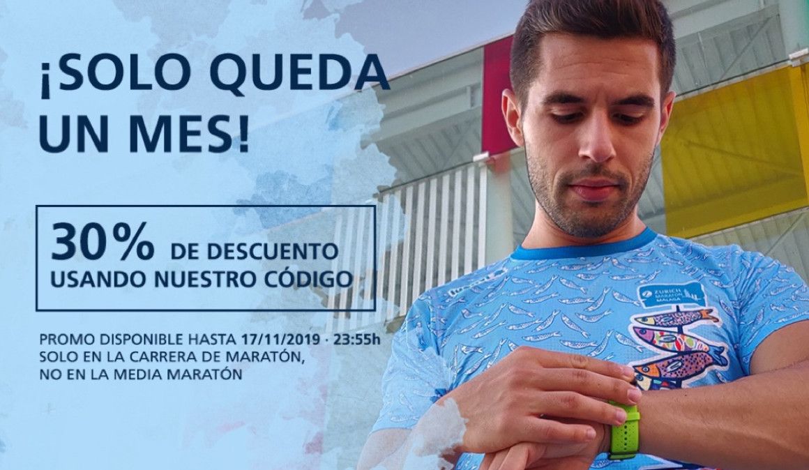 Inscríbete al Maratón de Málaga con un 30% de descuento