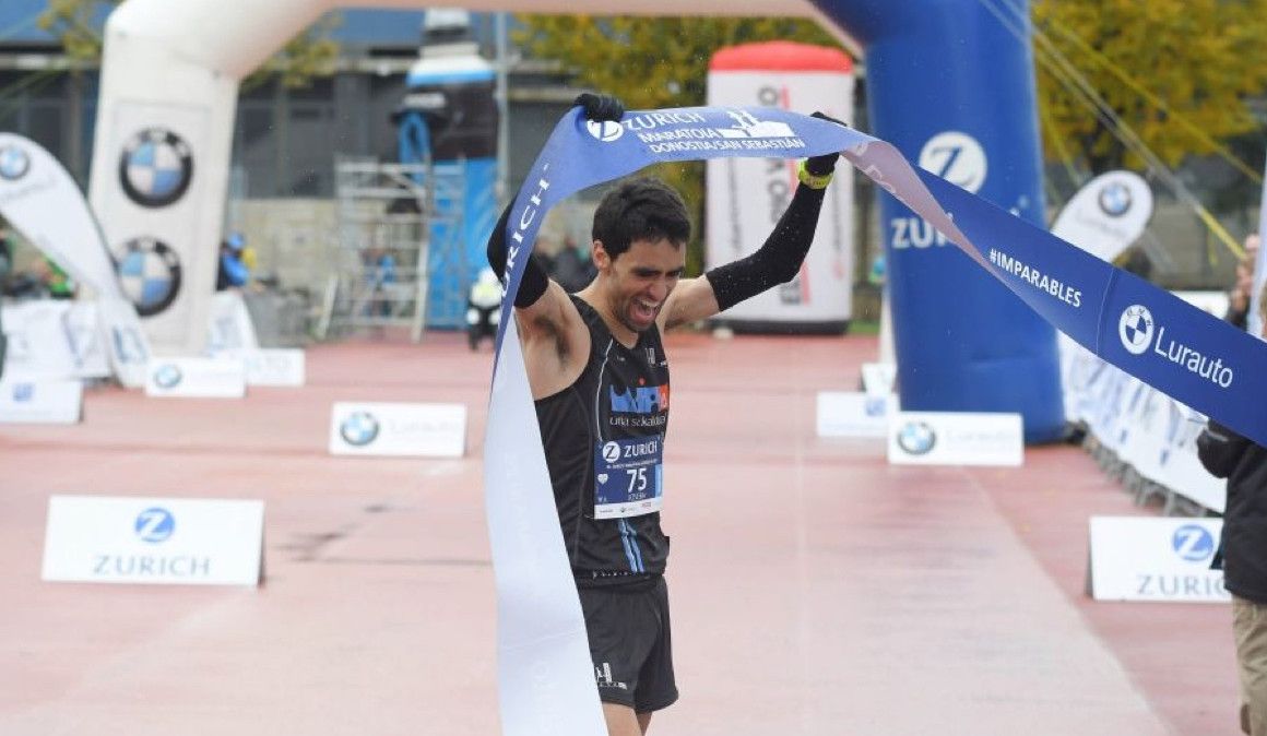 Joseba Díaz en la meta del Zurich Maratón de Donosti | IG Joseba Díaz
