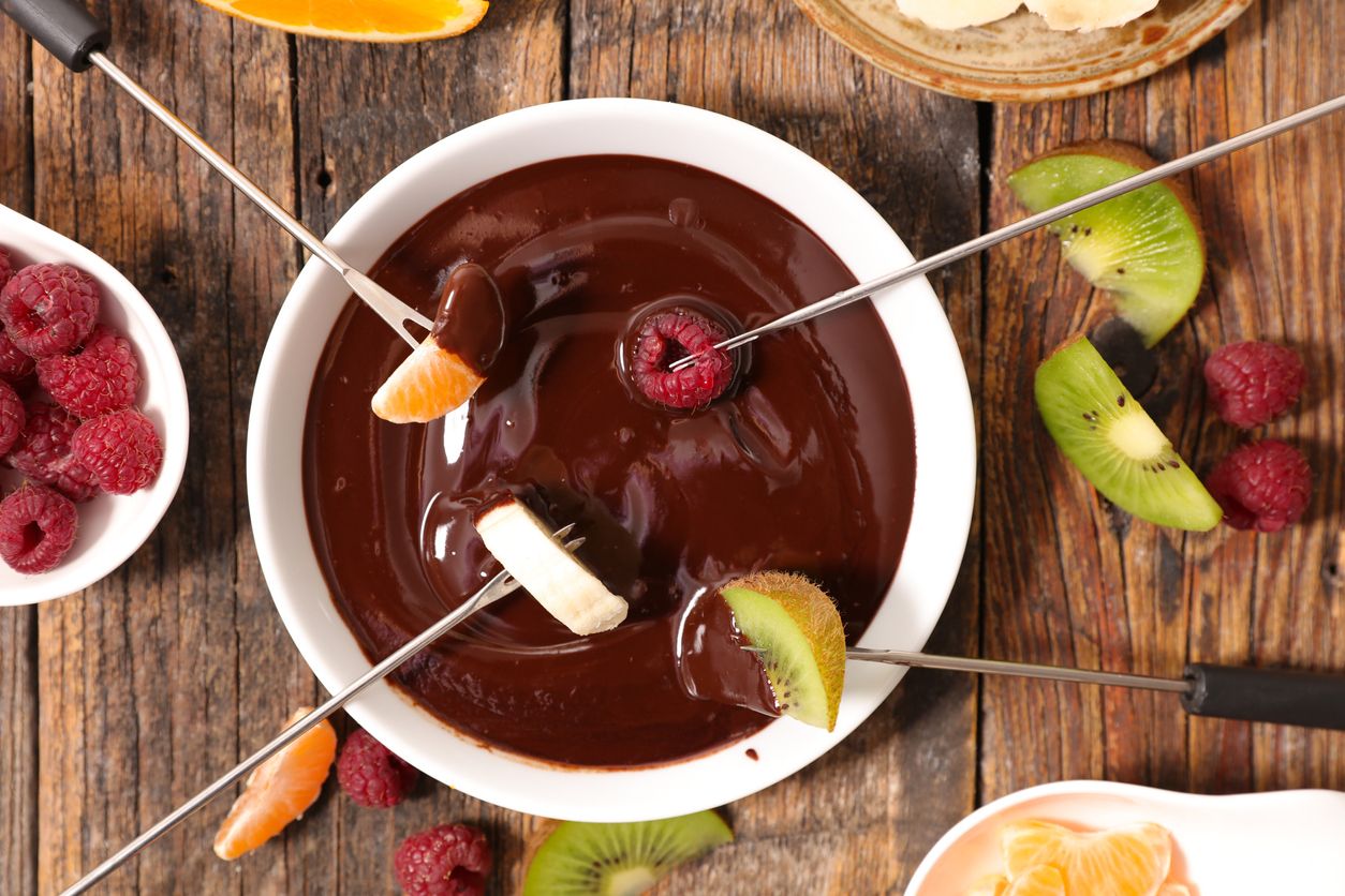 Fondue de chocolate sin azúcar