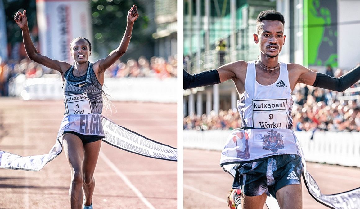 Obiri y Worku en el Cross de Elgoibar 2020 | Félix Sánchez