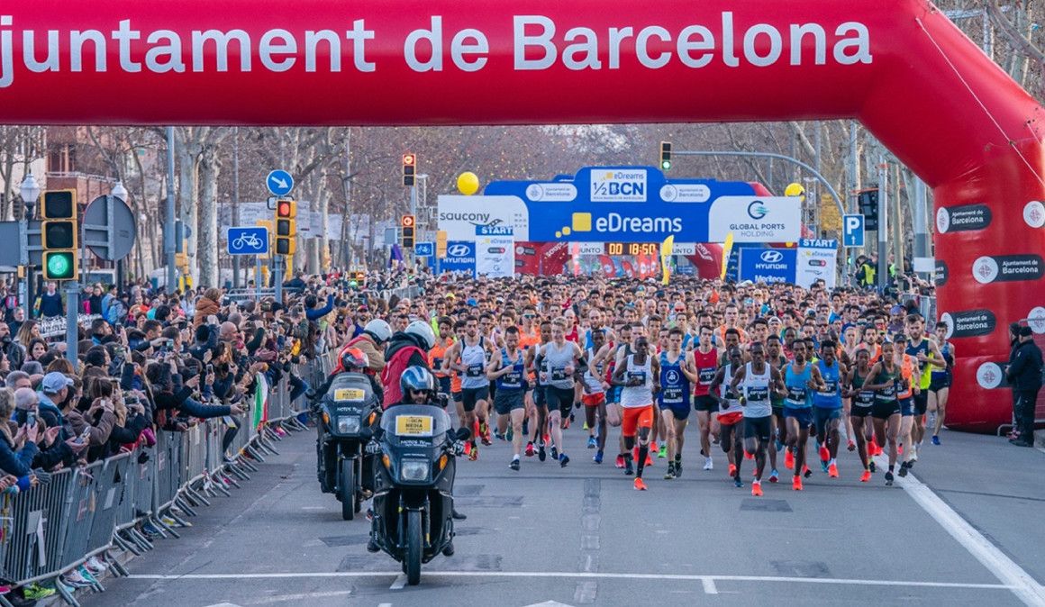Récord de participación en la Mitja de Barcelona